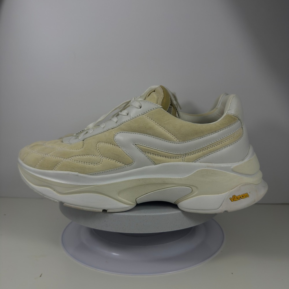 Rag & Bone Retro Runner Sneakers Cream Suede Leather Vibram Men's 10 - Picture 2 of 15